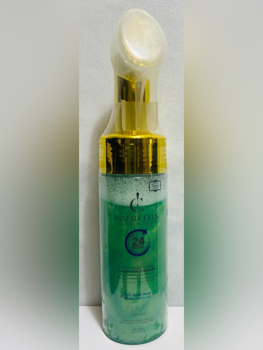 INNER-CELLS Amino Balance Lava Foam Cleanser w/Silicone Brush Head/5.07 fl oz